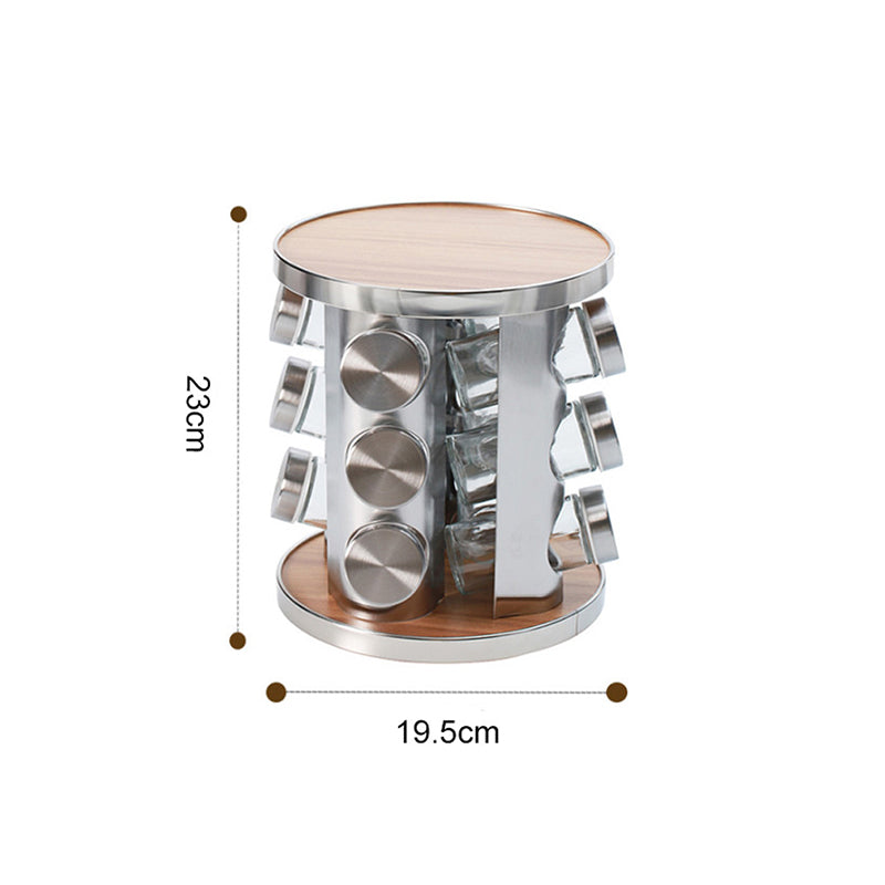 Spice Rack Organizer with 12 Empty Spice Jars for Countertop and Cabinet