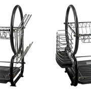 2 Tier Dish Drainer Rack for Kitchen Countertop or Sink Plate Cutlery Holder and Drip Tray - Lavish Kitchen Isle