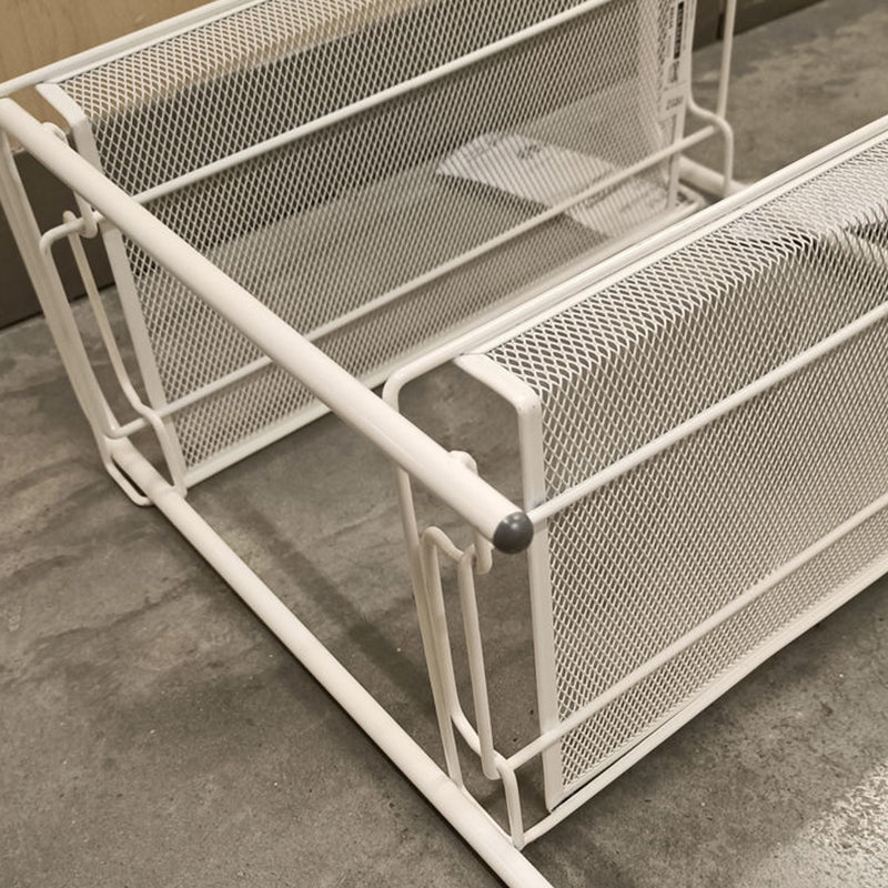 2 Tier Metal Storage Rack – Office and Home Organiser, 33 x 35 x 17 cm ...