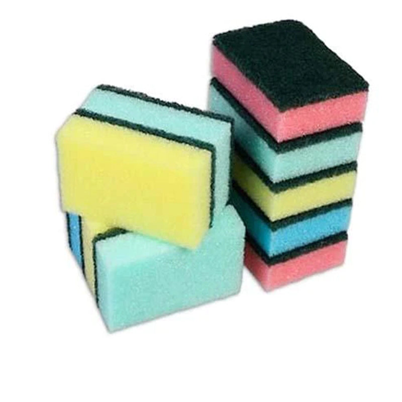 Multi Colour Kitchen Sponges Double Sided Cleaning Pads 20 Pieces Set