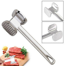 Aluminium meat mallet tenderiser by Lavish Kitchen Isle, double-sided hammer with a 22cm length for effective meat preparation.