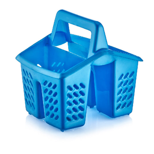 Kitchen Utensil Organiser Basket with Handle 4 Compartments Plastic
