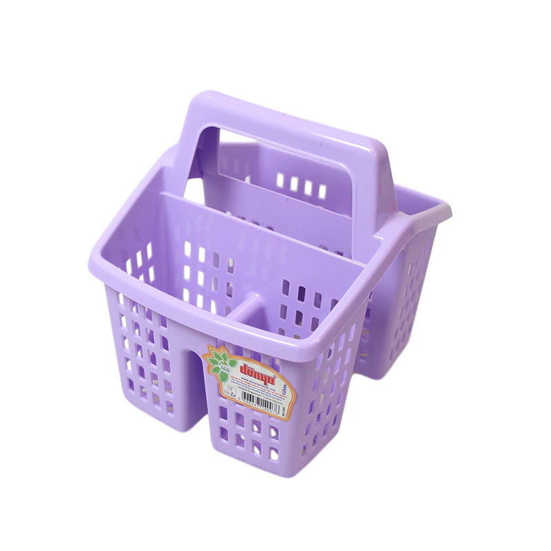 Kitchen Utensil Organiser Basket with Handle 4 Compartments Plastic