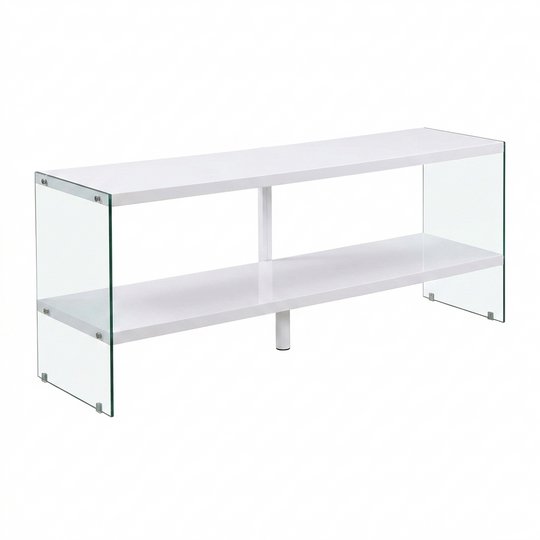 Marco White High Gloss & Glass Sideboard – Contemporary Storage & Display Cabinet for Modern Interiors