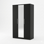 Lavish Kitchen Isle Topline 3-door wardrobe with centre mirror, modern bedroom storage cabinet featuring high capacity storage.