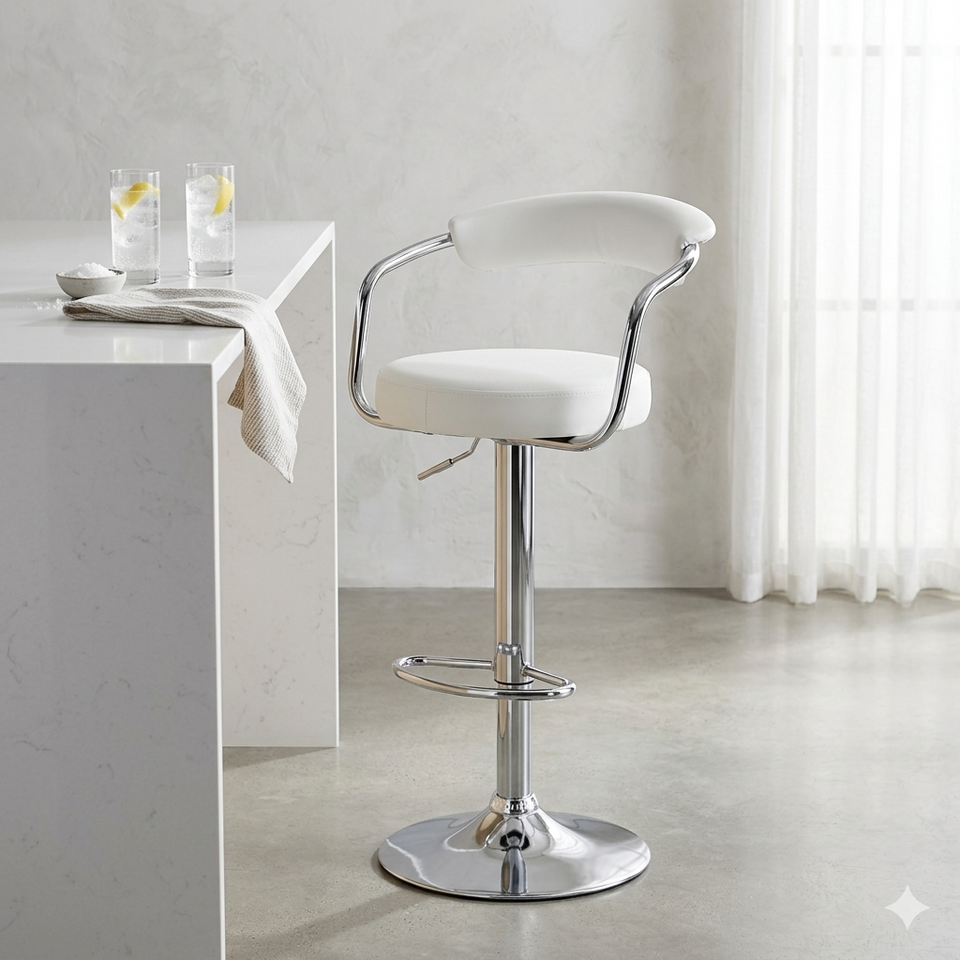 Modern Lavish Kitchen Isle Bar Stool Model 7 with adjustable height, featuring sleek design for kitchen islands and breakfast bars.