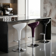 Pair of Lavish Kitchen Isle modern adjustable bar stools with sleek design, ideal for kitchen and breakfast bar seating.