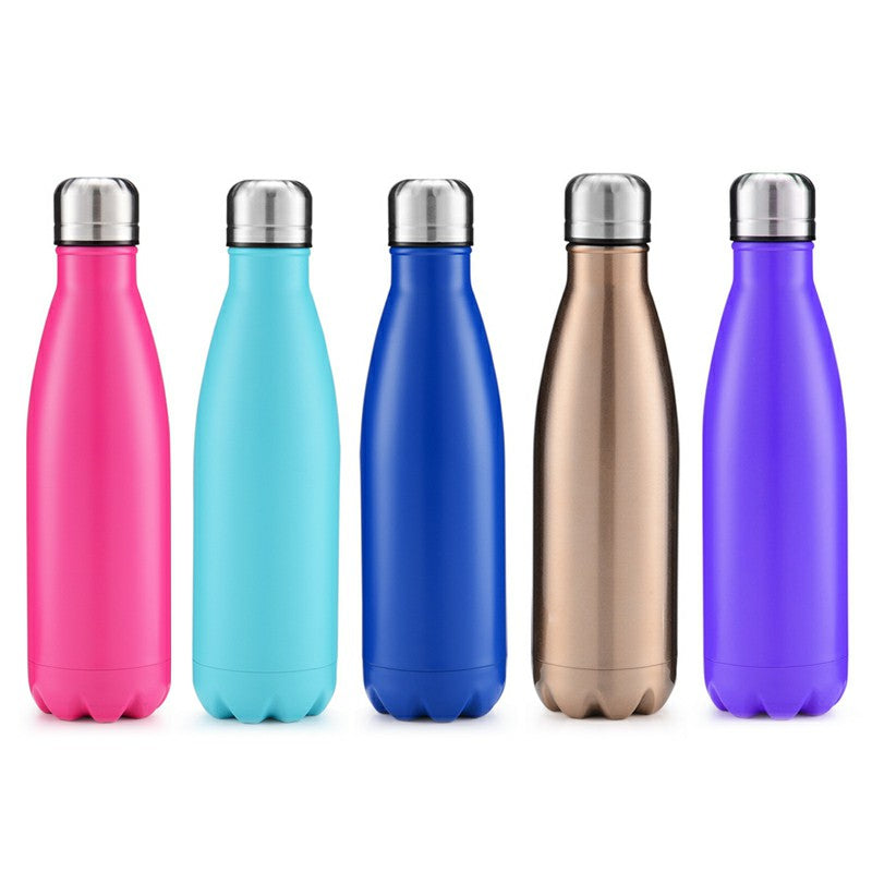 500ml Double Wall Stainless Steel Water Thermos Vacuum Insulated Water Bottle - Matte Light Blue