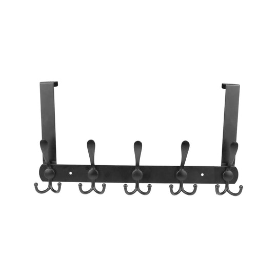 Over Door Hook Rack – Stainless Steel Tri Hook Design in Black or Silver