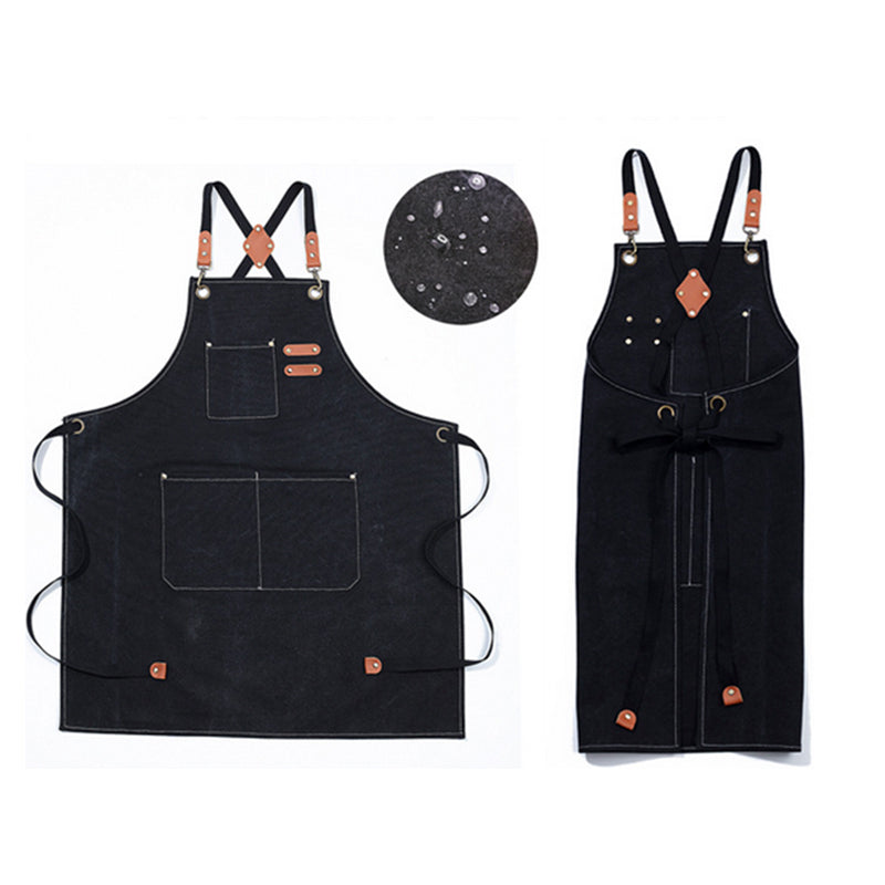 Waxed Canvas Apron for Woodworking Chef Workshop Unisex