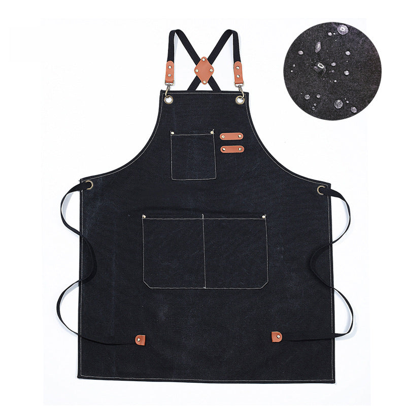 Waxed Canvas Apron for Woodworking Chef Workshop Unisex