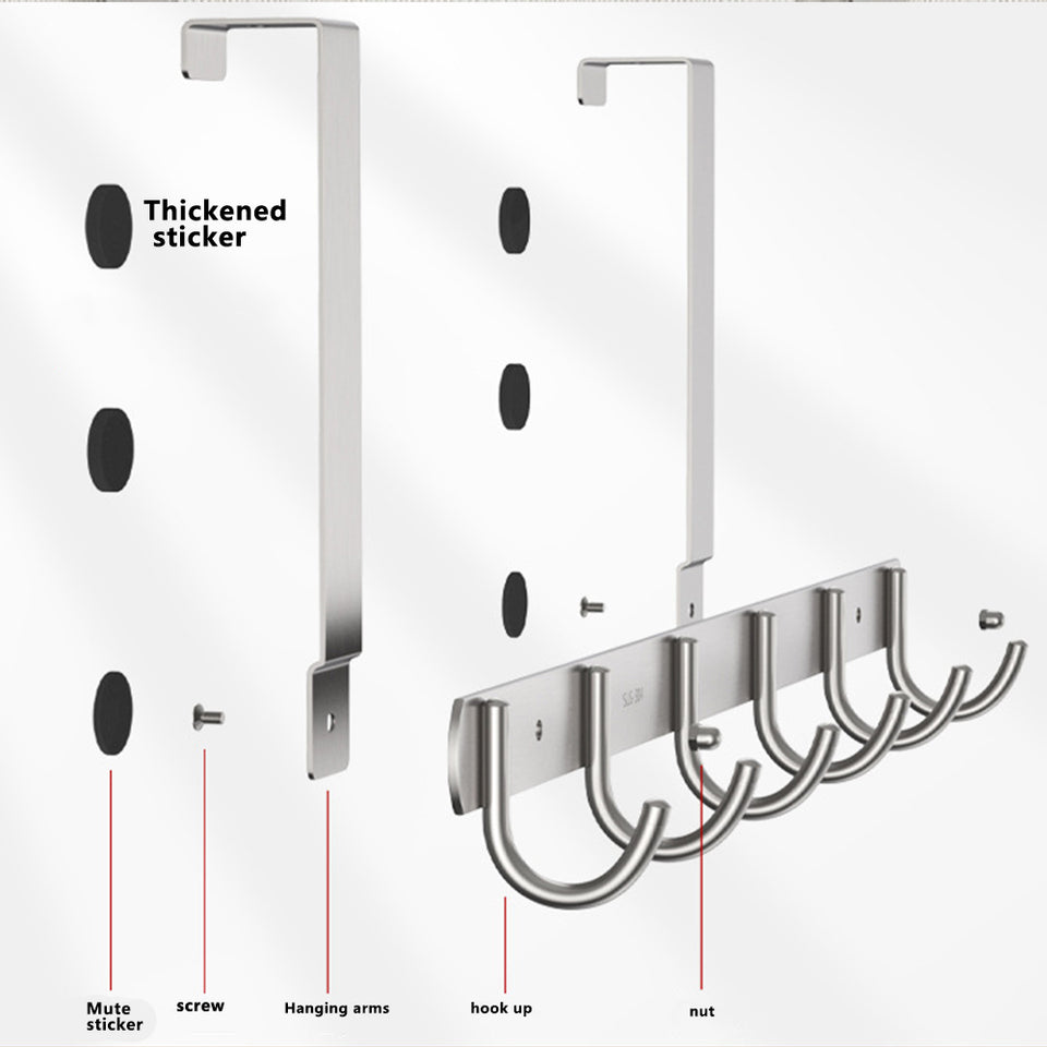 Long Over The Door Hooks Stainless Steel Towel Rack Hooks