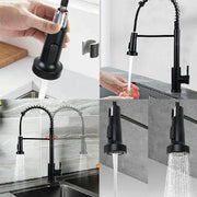 Lavish Kitchen Isle monobloc kitchen sink mixer tap with pull-out hose sprayer and single lever, modern and functional design.