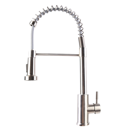 Monobloc Kitchen Sink Mixer Tap with Pull Out Hose Sprayer Single Lever