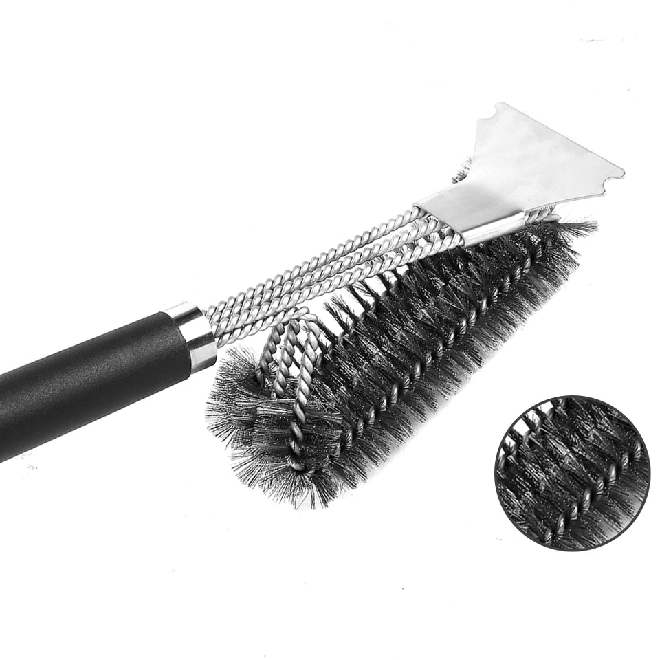 BBQ Grill Cleaning Brush and Scraper Safe Stainless Steel Grill Brush for Grilling Grates