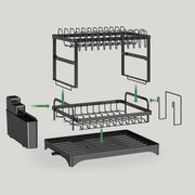 2 Tier Dish Drainer Rack – Rust Resistant Metal with Customisable Storage