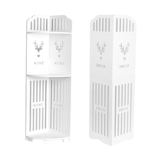 3-Tier Corner Bath Shelf Unit – Space-Saving Waterproof PVC Storage Rack