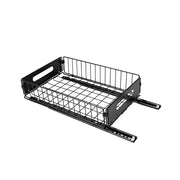 Two smooth-sliding carbon steel storage drawers in a 2-pack, ideal for organizing cabinets in a modern kitchen.