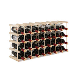 Freestanding Wooden Wine Rack for Up to 36 Bottles - Lavish Kitchen Isle