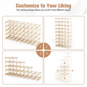 Freestanding Wooden Wine Rack for Up to 36 Bottles - Lavish Kitchen Isle