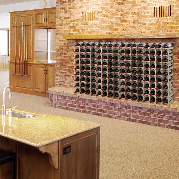 Freestanding Wooden Wine Rack for Up to 36 Bottles