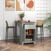 Counter Height Table with Storage Rectangular Pub Dining Table