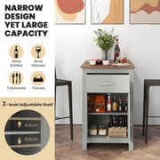 Counter Height Table with Storage Rectangular Pub Dining Table