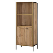 Michigan 2 Door Bookcase – Contemporary Storage & Display Cabinet for Living & Office Spaces - Lavish Kitchen Isle