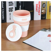 Lavish Kitchen Isle collapsible silicone telescopic water bottle, foldable and leakproof portable cup for outdoor use.
