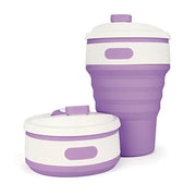 Lavish Kitchen Isle collapsible silicone water bottle, foldable portable design with leakproof cup for on-the-go hydration.