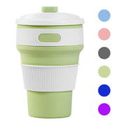 Lavish Kitchen Isle collapsible silicone water bottle, portable and leakproof, shown folded and extended for easy hydration on the go.