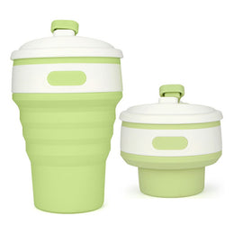 Lavish Kitchen Isle collapsible silicone telescopic water bottle, foldable and leakproof portable cup, ideal for travel and outdoor use.