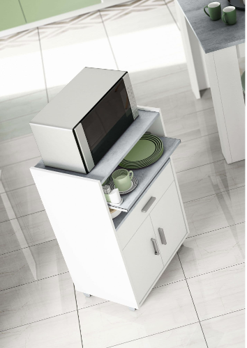 White and Grey Kitchen Trolley