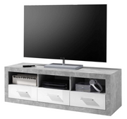 Cosmo Large TV Cabinet Grey and White Gloss - Lavish Kitchen Isle