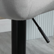 Set of 2 Adjustable Velvet Bar Stools Stylish Breakfast Stools for Kitchen, Home Bar, and Café with Footrest - Lavish Kitchen Isle
