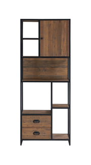Baumhaus Ooki reclaimed wood large open bookcase showcasing natural wood grain and spacious shelves for books and decor.