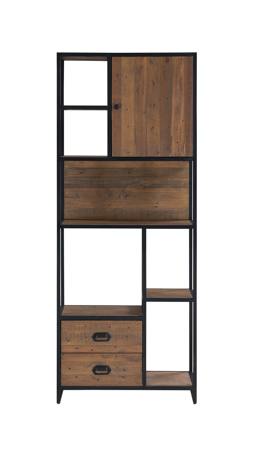 Ooki Reclaimed Wood Large Open Bookcase