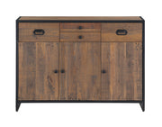 Ooki Reclaimed Wood Sideboard With 3 Doors & 4 Drawers - Lavish Kitchen Isle