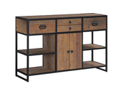 Ooki Reclaimed Wood Large Console Table With Doors - Lavish Kitchen Isle