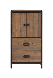 Ooki reclaimed wood medium cupboard by Baumhaus featuring double doors and a stylish modular design.