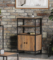 Ooki Reclaimed Wood- Modular Medium Cupboard with doors and Shelves - Lavish Kitchen Isle