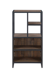Baumhaus Ooki reclaimed wood modular tall open shelving unit with multiple shelves and a natural wood finish.
