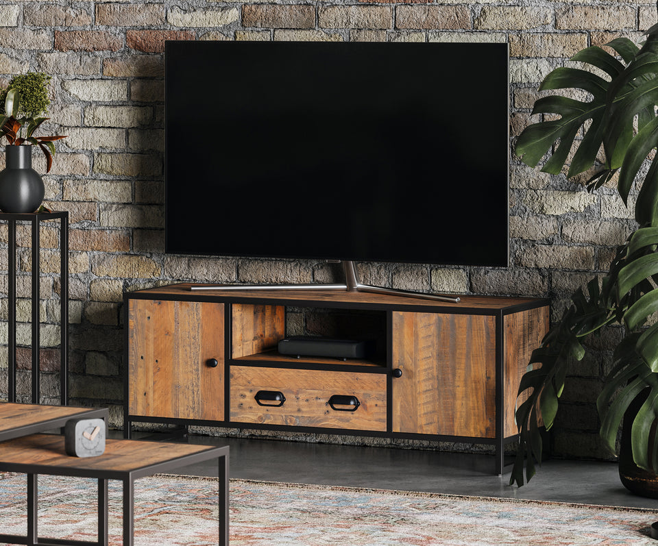 Ooki Reclaimed Wood-  Large Widescreen Television cabinet