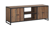 Baumhaus Ooki reclaimed wood extra large widescreen television cabinet with rustic finish and spacious design.