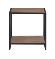 Baumhaus Ooki reclaimed wood lamp and side table with open design, showcasing natural wood grain and sturdy construction.