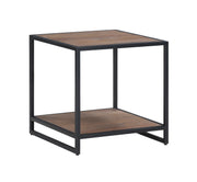 Baumhaus Ooki reclaimed wood lamp side table with an open design showcasing its natural texture and finish.