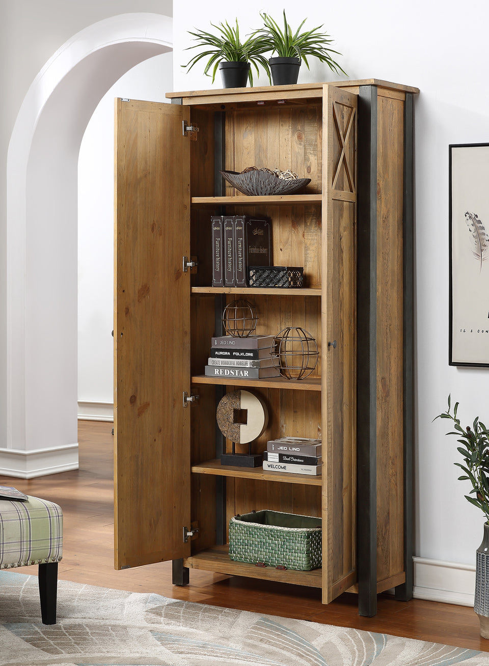 Urban Elegance - Reclaimed Living Room Storage Cabinet