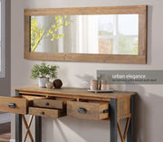 Baumhaus Urban Elegance tall mirror, H150 x W55 cm, showcasing a sleek, modern design with a polished wood frame.