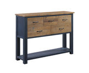 Baumhaus Splash of Blue sideboard showcasing a sleek console table design with vibrant blue accents and wooden finish.
