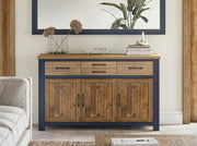 Splash of Blue - Sideboard 3 Door / 3 Drawer - Lavish Kitchen Isle